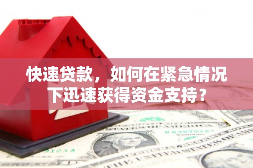 玉里快速贷款，如何在紧急情况下迅速获得资金支持？
