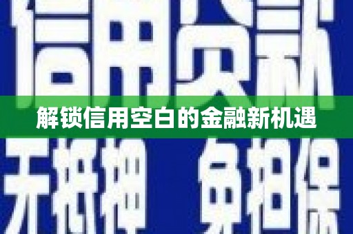 玉里解锁信用空白的金融新机遇